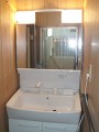 洗面化粧台取替工事　東京都杉並区　PTXN-755S+MFTV-753TYU