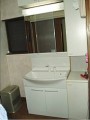 洗面化粧台取替工事　岐阜県恵那市　GQM75KSGQM75K3SM