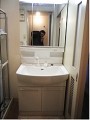 洗面化粧台取替工事 広島県安芸郡 LSB-70JWN+LCM-753H/W