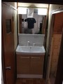 洗面化粧台取替工事　兵庫県尼崎市　FTVN-755SY+MFTV1-753TXPU