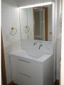 洗面化粧台取替工事 埼玉県新座市 LDRB090BCGEN1W+LMRB090A3GLC1G